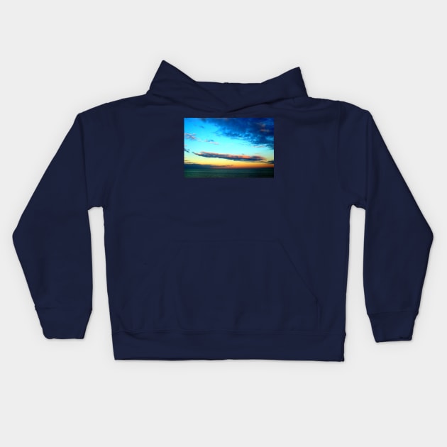 Elongated cloud in the sky Kids Hoodie by KristinaDrozd